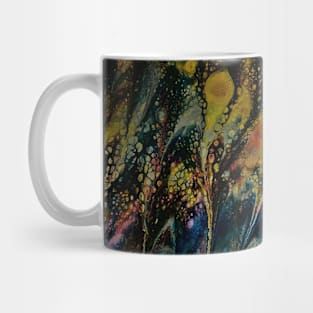 flower abstract pouring art Mug